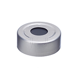 20mm Aluminum Pressure Release Crimp Seal (silver) with Septa PTFE/Gray Butyl Rubber, pk.1000